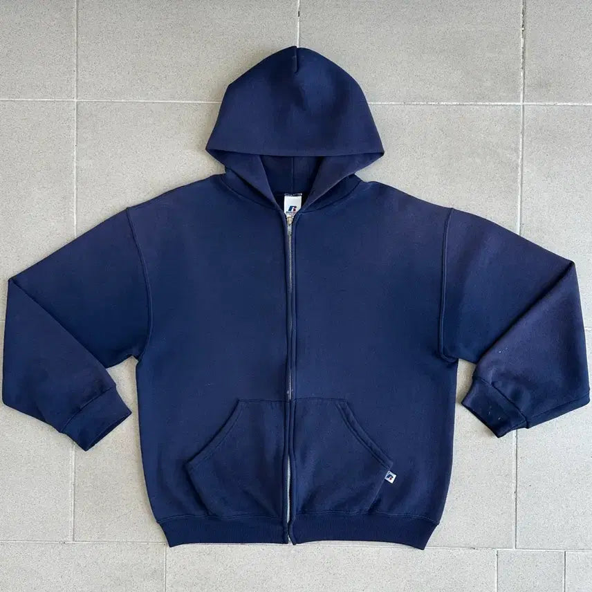 [BUNJANG] 00s Vintage Russell Athletic Hoodie Zip-Up Navy M / 00s 빈티지 러셀 후드집업 네이비 M