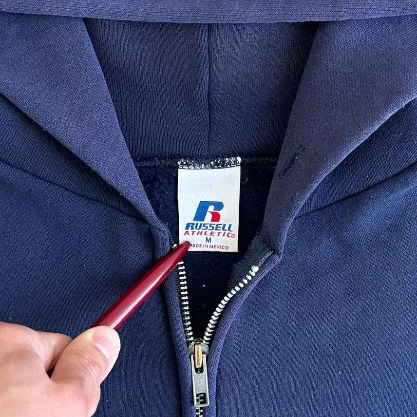 [BUNJANG] 00s Vintage Russell Athletic Hoodie Zip-Up Navy M / 00s 빈티지 러셀 후드집업 네이비 M