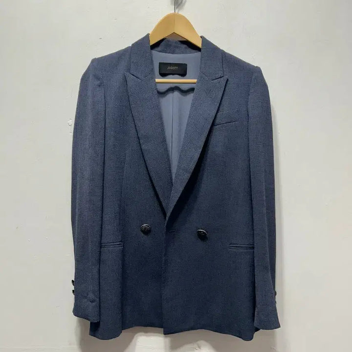 [BUNJANG] JIGOTT Double Breasted Navy Jacket (Size 85) / JIGOTT 더블 브레스티드 네이비 자켓 85