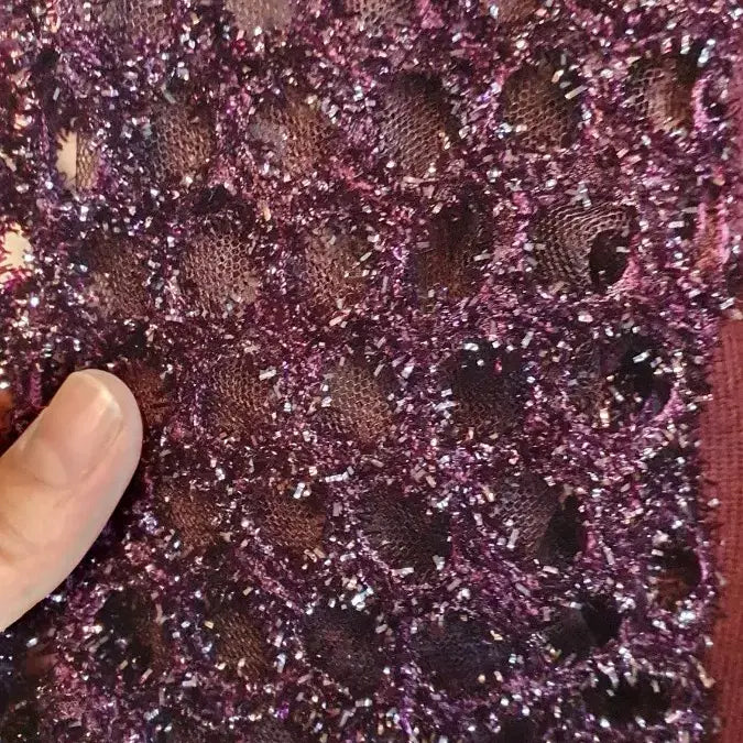 [BUNJANG] Sheer Knit Top - Burgundy / 시스루니트  프리