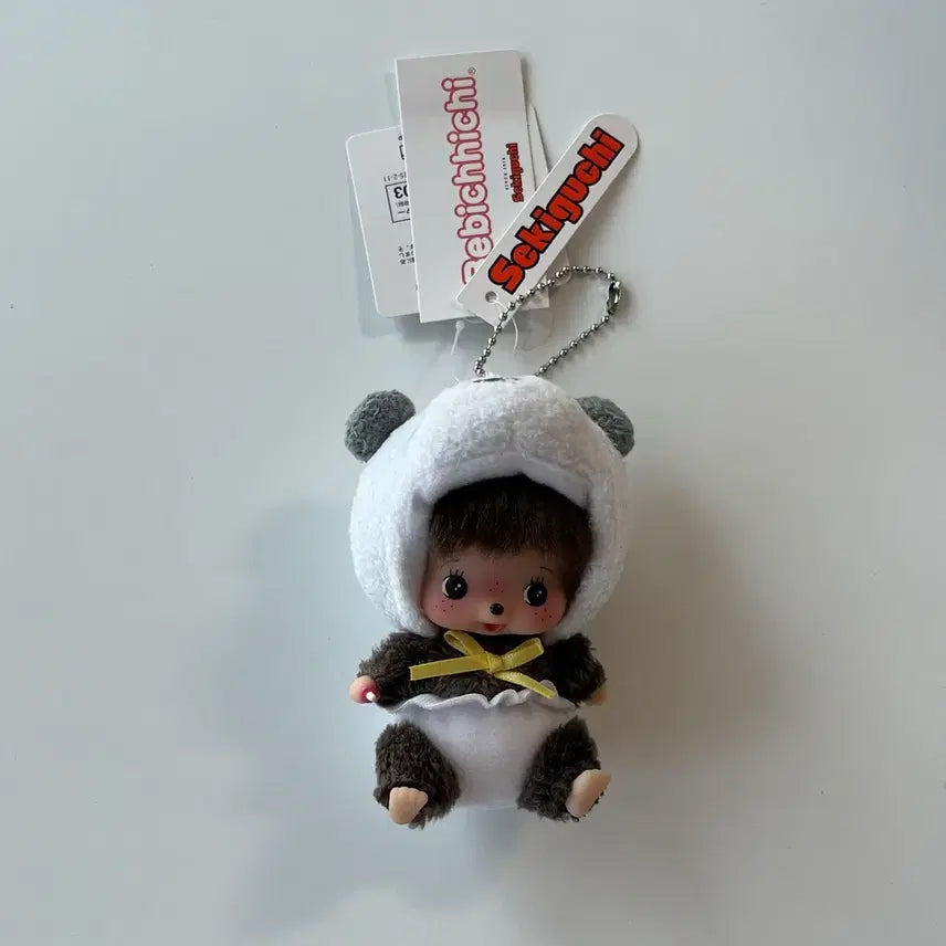 [BUNJANG] Monchhichi Bebichhichi Animal Panda Keychain / [당일발송] 몬치치 베비치치 애니멀 판다 키링
