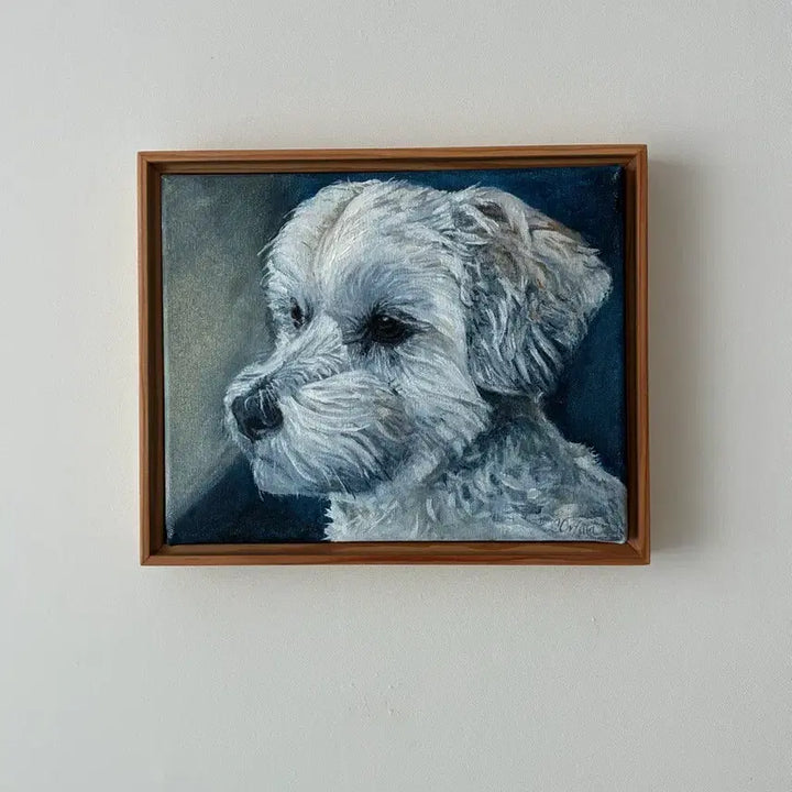 [BUNJANG] Vintage Dog Oil Painting Frame / 빈티지 강아지 유화 액자
