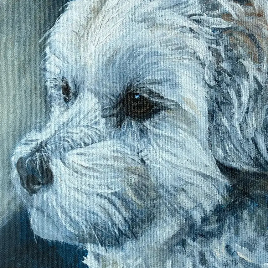 [BUNJANG] Vintage Dog Oil Painting Frame / 빈티지 강아지 유화 액자