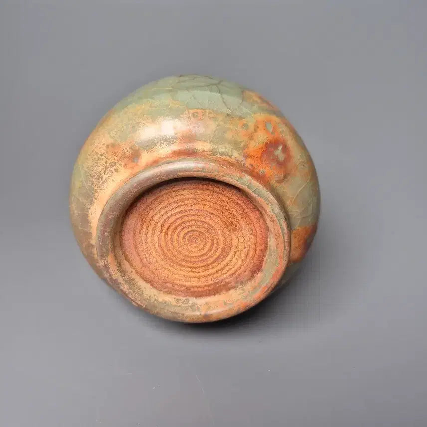 [BUNJANG] Song Dynasty Ge-Yao Celadon Porcelain Vase Antique / 송대 가요 청자 금사철선 관형병 출토계 중국도자기
