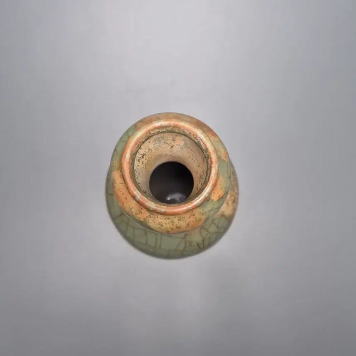 [BUNJANG] Song Dynasty Ge-Yao Celadon Porcelain Vase Antique / 송대 가요 청자 금사철선 관형병 출토계 중국도자기