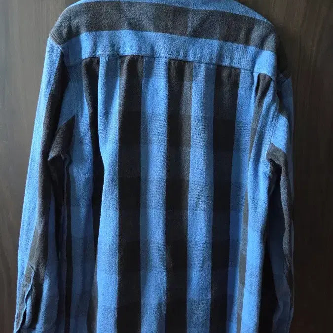 [BUNJANG] Navy Black Checkered Shirt / 네이비 블랙 체크 셔츠