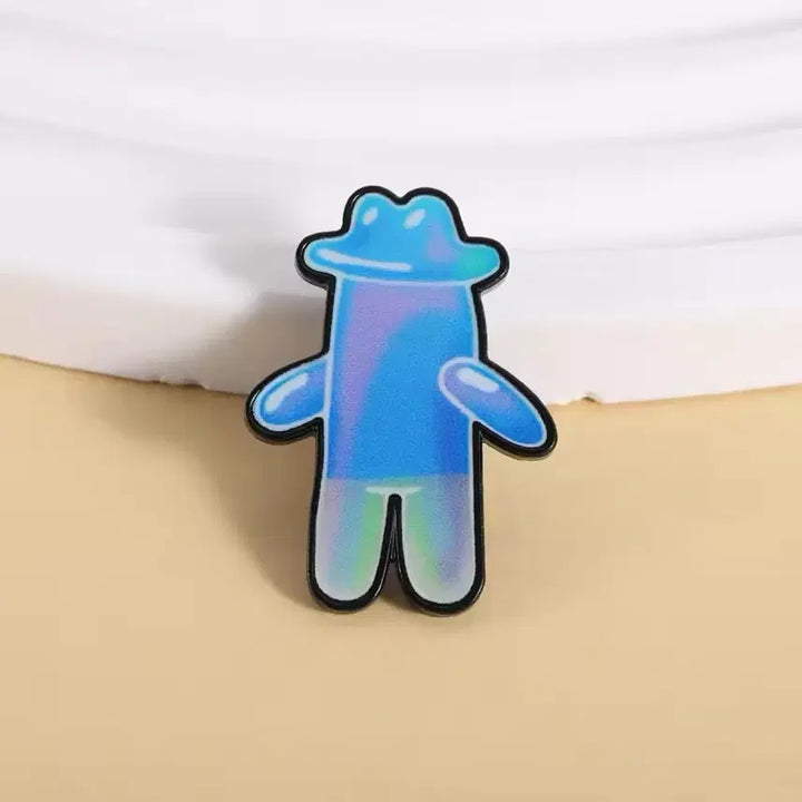[BUNJANG] Spongebob Bubbleman Hologram Badge / 홀로그램 스폰지밥 비눗방물 케릭터 뱃지