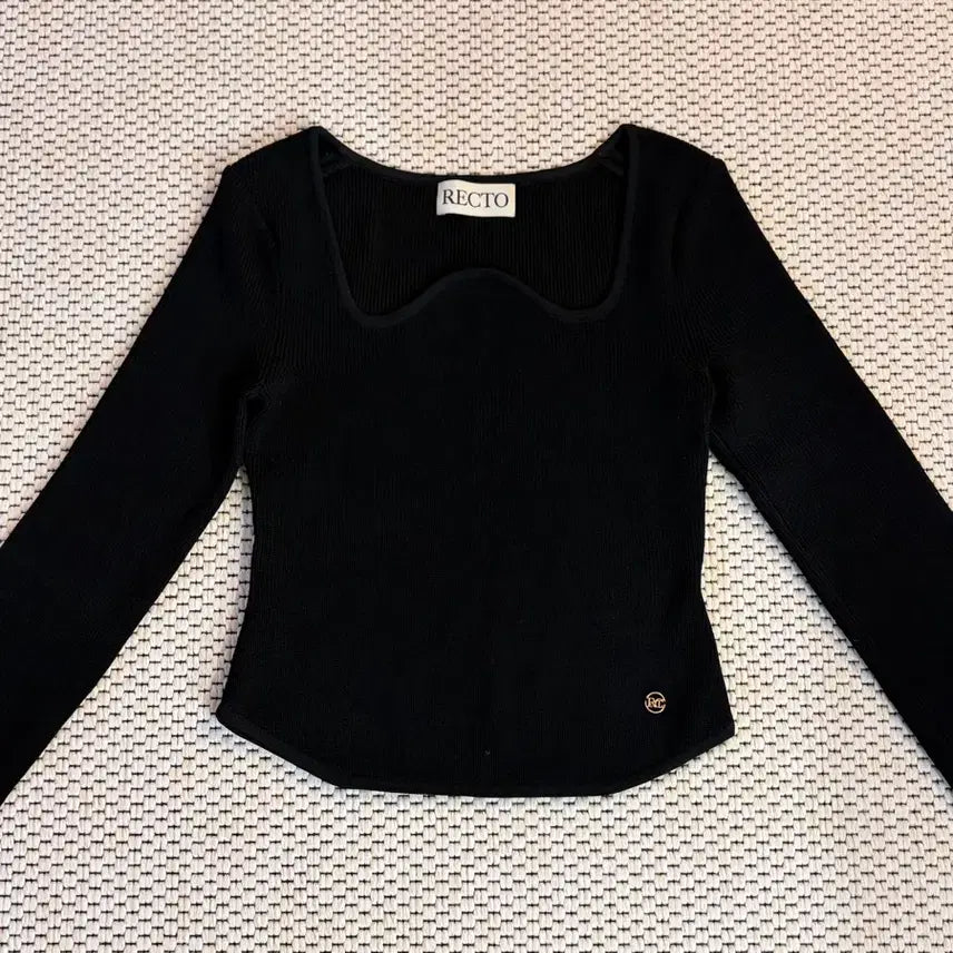 [BUNJANG] RECTO Wave Signature Knit Sweater / 렉토 물결 시그니처 니트 S