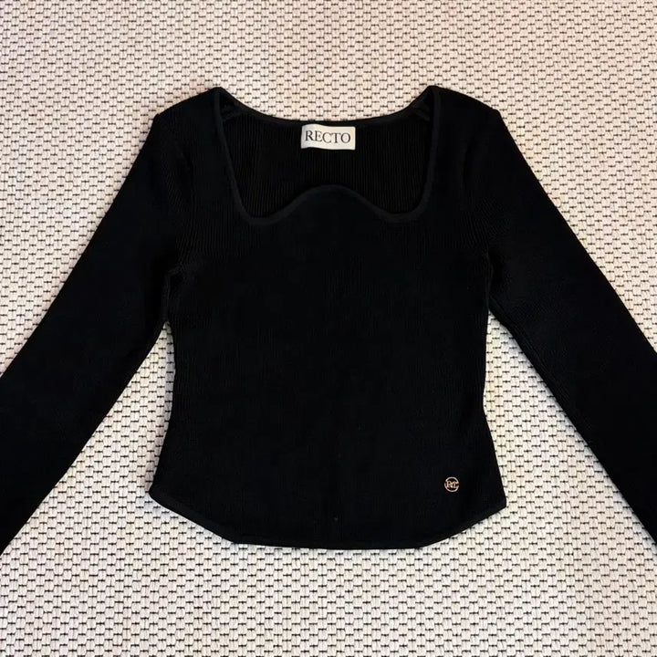 [BUNJANG] RECTO Wave Signature Knit Sweater / 렉토 물결 시그니처 니트 S