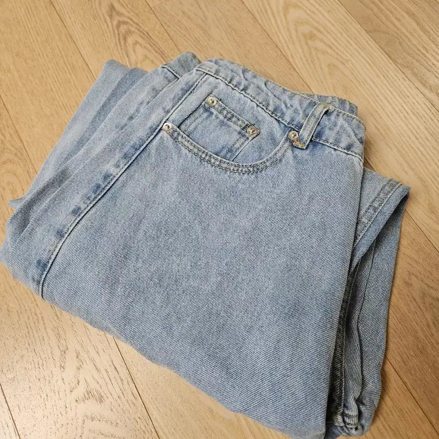 [BUNJANG] Trillion Light Blue Wide Denim Pants (M) / 라이트 블루 와이드 데님 팬츠 m