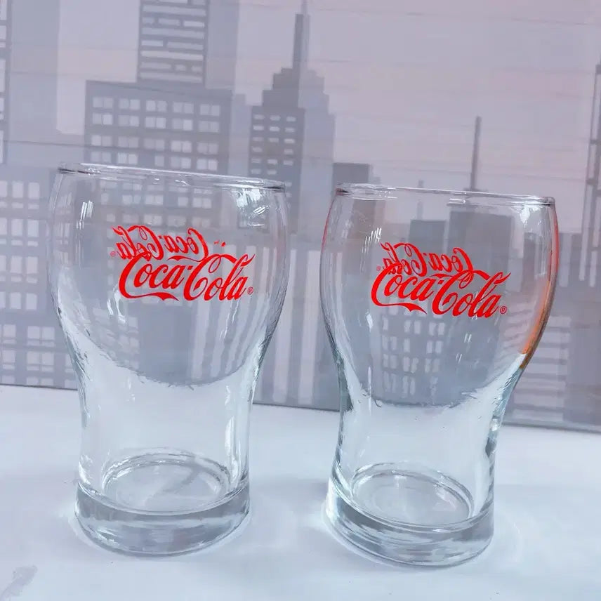 [BUNJANG] Coca-Cola Vintage Glass Cup (Set of 2) / 빈티지 코카콜라 유리컵 2p(새상품)