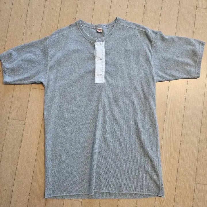 [SOLD OUT] 리얼맥코이 헨리넥 반팔 그레이 XL