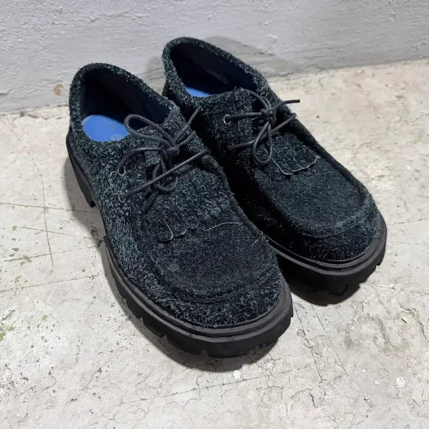 [BUNJANG] Undyed Room Chunky Fur Derby Shoes - Black (Size 270) / 언다이드룸 청키 퍼 더비 블랙 270사이즈 팝니다