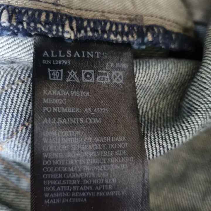 [BUNJANG] AllSaints Pistol Fit Jeans / 올세인츠 피스톨핏 청바지