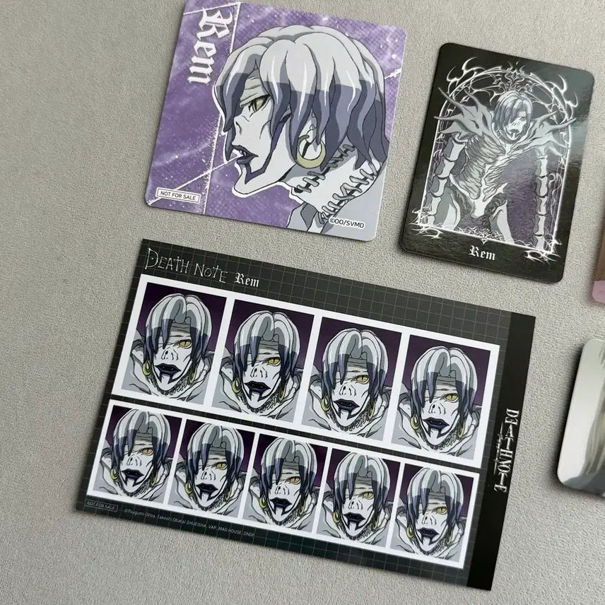 [BUNJANG] Death Note Tunick Exclusive Coaster Card Misia Rem Bundle Set / 데스노트 투니크 특전 코스터 카드 미사 렘 일괄