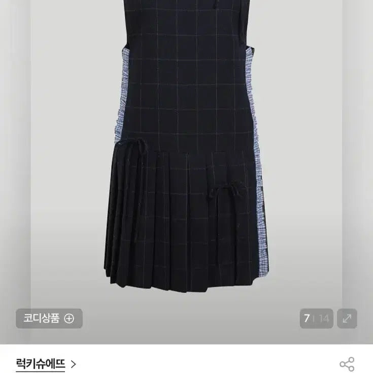[BUNJANG] Lucky Chouette Check Pleated Mini Dress / 럭키슈에뜨 체크 플리츠 미니 원피스38마지막 가격내림