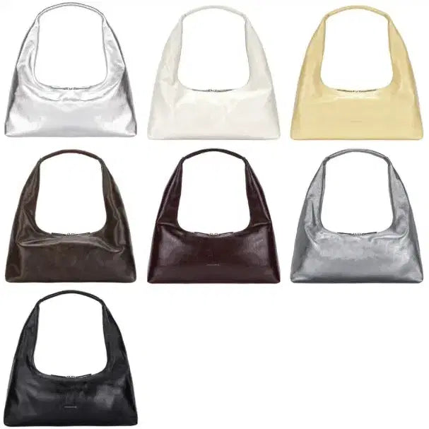 [BUNJANG] Magie Sherwood Large Silver Hobo Bag / 마지셔우드 실버 호보백 라지
