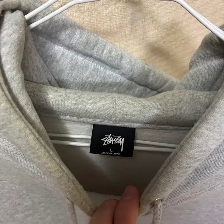 [BUNJANG] Stussy Basic Hoodie Ash Heather L / 스투시 베이직 후드티 애쉬헤더 L