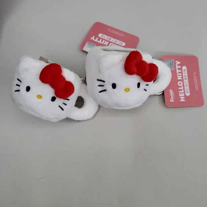 [BUNJANG] Sanrio Hello Kitty Mini Mug Keyring Plush / 산리오 헬로키티 미니 머그 키링 인형 2개 세트