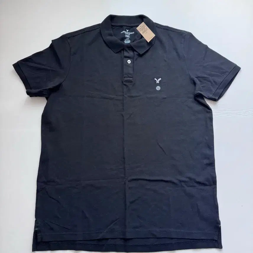 [BUNJANG] American Eagle Short Sleeve Collar T-Shirt Classic Fit L Black / 아메리칸이글 반팔카라티 클래식핏 L 블랙 미개봉 새상품
