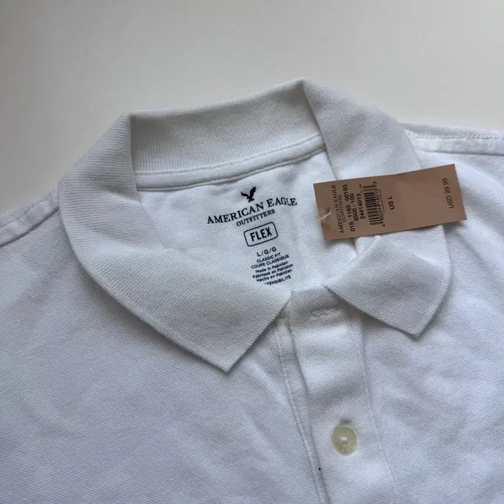 [BUNJANG] American Eagle Classic Fit Short Sleeve Polo Shirt L White / 아메리칸이글 반팔카라티 클래식핏 L 화이트 미개봉 새상품