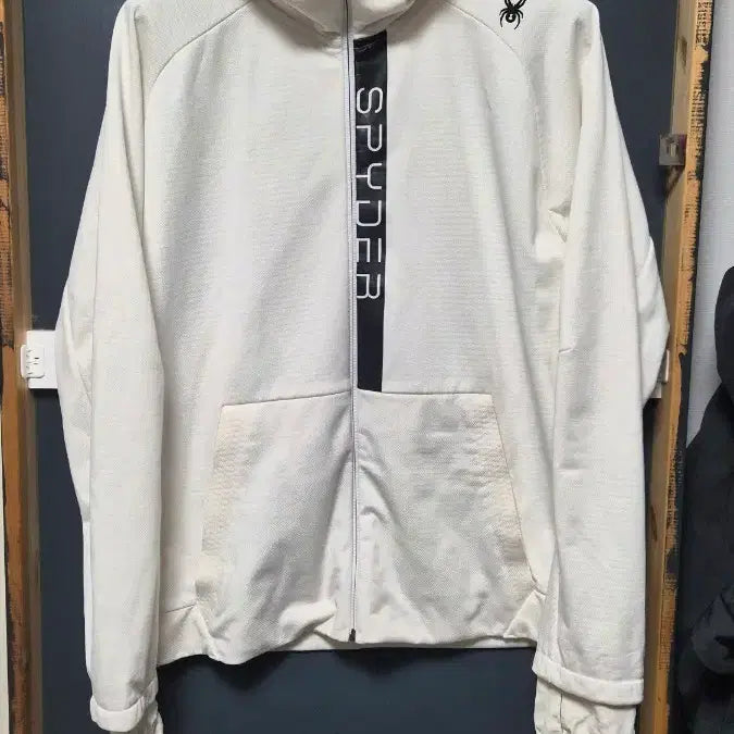[BUNJANG] Spider Ivory Hoodie Zip-Up (2XL) / 2xl)스파이더 아이보리 후드 집업