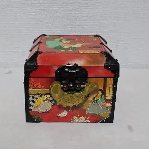 [BUNJANG] Antique Ox Horn Inlay Lacquer Jewelry Box / 옛날 화각 보석함 우각 보석함 명품