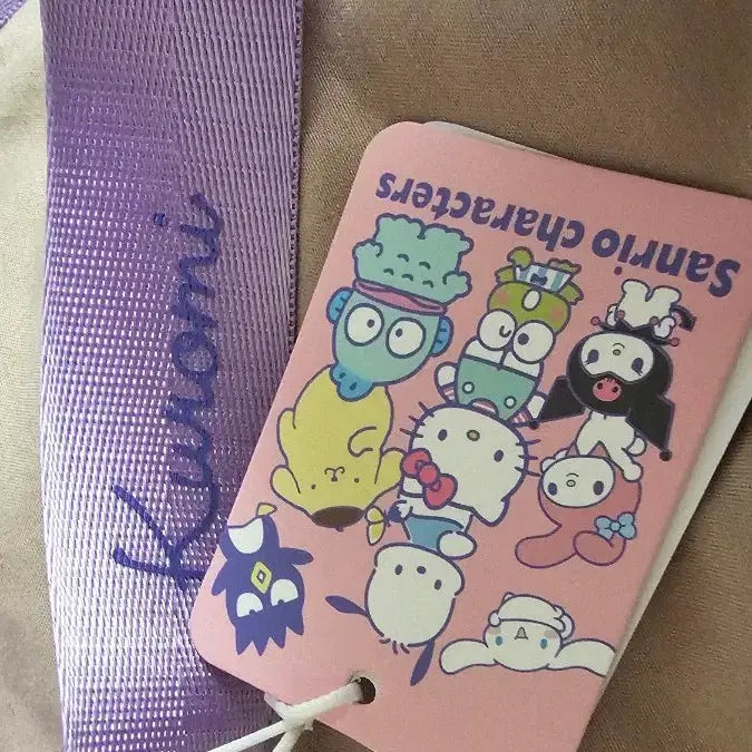 [BUNJANG] Kuromi Half-Moon Crossbody Bag / 쿠로미 반달 크로스백 힙색