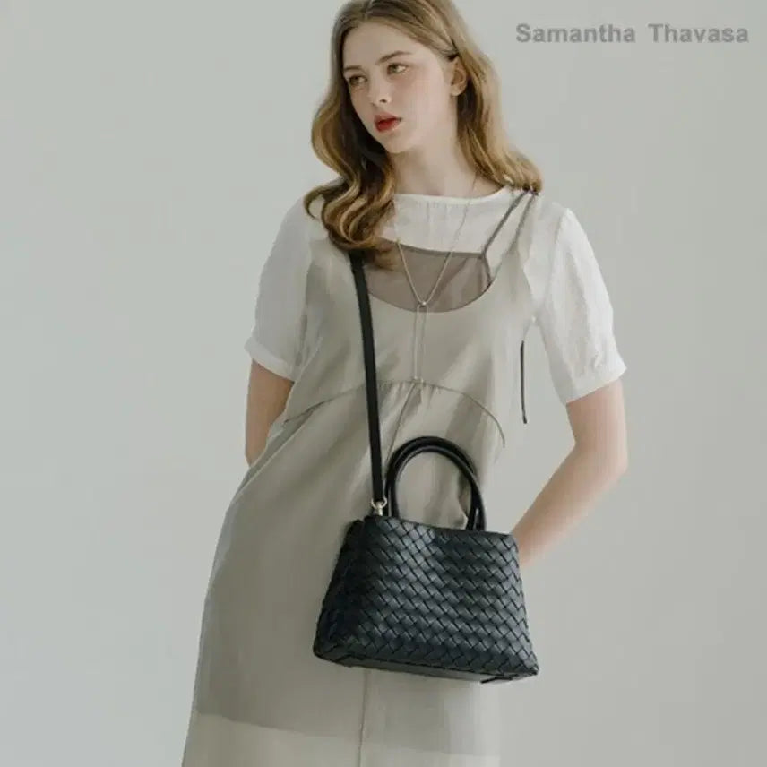 [BUNJANG] Samantha Thavasa Jade Intrecciato Tote Bag + Clutch / 미사용 사만사타바사 제이드 인트레치아토 토트백 + 클러치