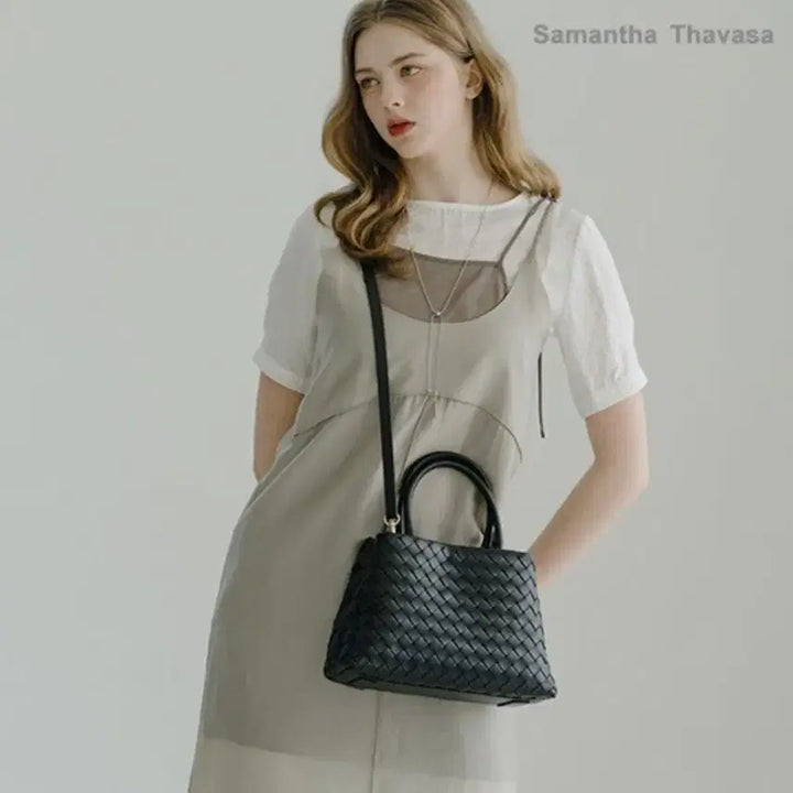 [BUNJANG] Samantha Thavasa Jade Intrecciato Tote Bag + Clutch / 미사용 사만사타바사 제이드 인트레치아토 토트백 + 클러치