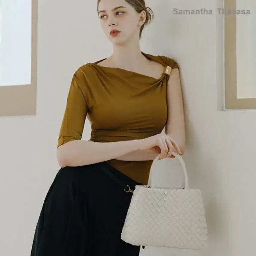[BUNJANG] Samantha Thavasa Jade Intrecciato Tote Bag + Clutch / 미사용 사만사타바사 제이드 인트레치아토 토트백 + 클러치