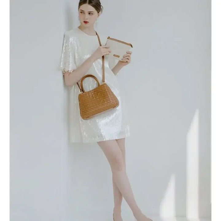 [BUNJANG] Samantha Thavasa Jade Intrecciato Tote Bag + Clutch / 미사용 사만사타바사 제이드 인트레치아토 토트백 + 클러치