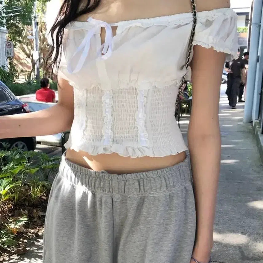 [BUNJANG] The Barnet Petunia Smoke Blouse / 더바넷 페투니아 스모크 블라우스