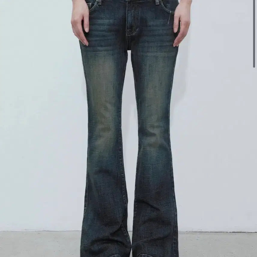 [BUNJANG] Bohemian Seoul Vintage Blue Bootcut Denim Jeans / 보헤미안서울 빈티치 블루 부츠컷 데님