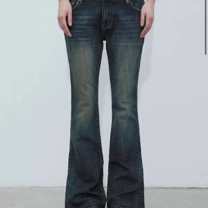 [BUNJANG] Bohemian Seoul Vintage Blue Bootcut Denim Jeans / 보헤미안서울 빈티치 블루 부츠컷 데님