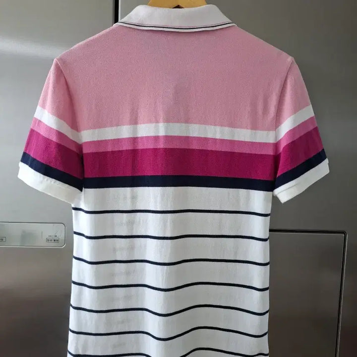 [SOLD OUT] 올젠 핑크 스트라이프 반팔 카라티