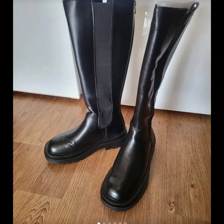 [BUNJANG] Black Chelsea Style Long Boots Size 240 / 블랙 롱 부츠 첼시부츠 스타일 240 새제품