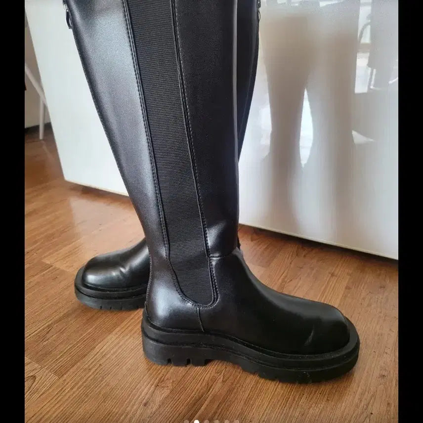 [BUNJANG] Black Chelsea Style Long Boots Size 240 / 블랙 롱 부츠 첼시부츠 스타일 240 새제품