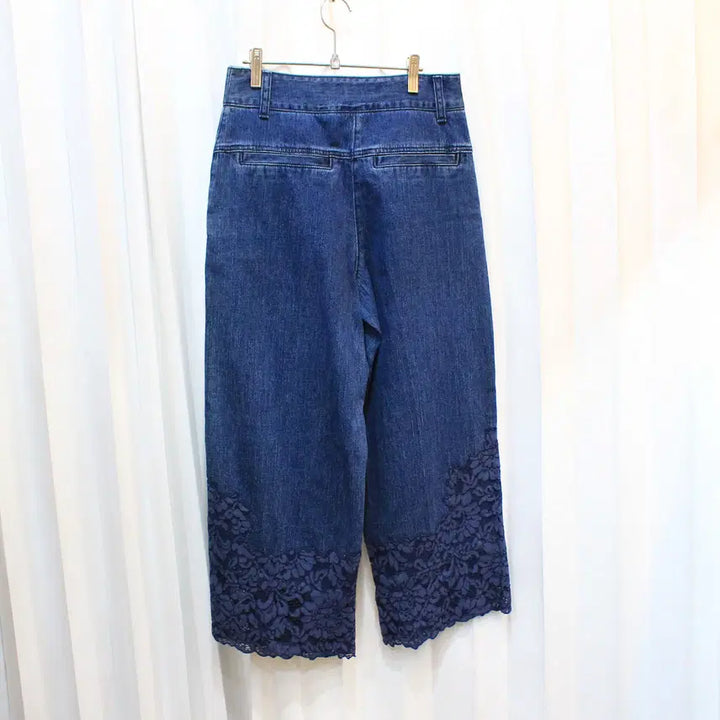 [SOLD OUT] 26인치 오브제강진영 레이스패치 와이드 데님팬츠 b741