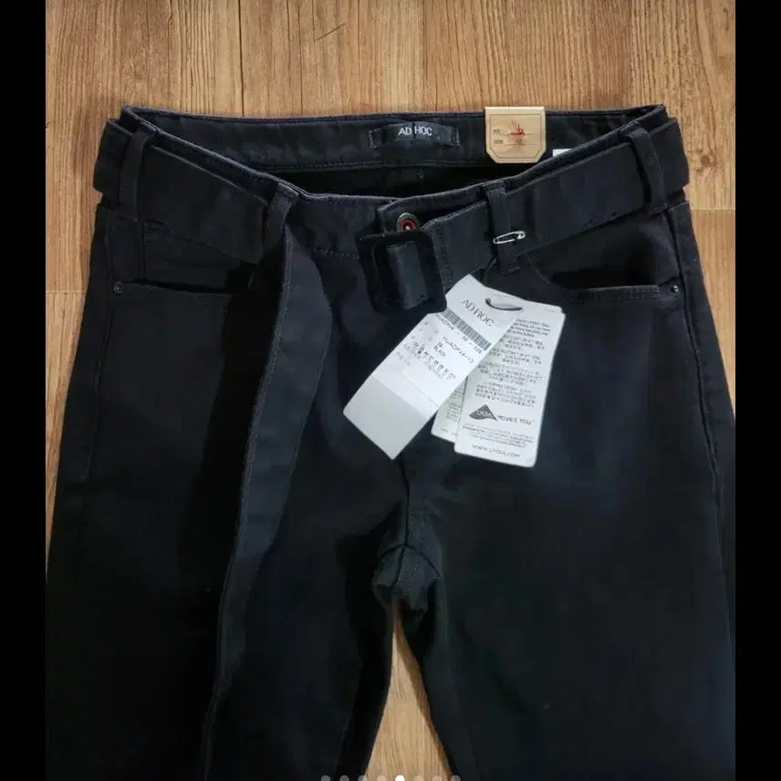 [BUNJANG] Black Belted Bootcut Slacks (Size 55) / 블랙 벨트 부츠컷 슬랙스 55사이즈 새제품