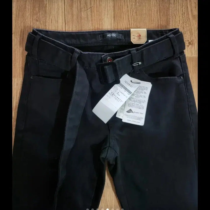 [BUNJANG] Black Belted Bootcut Slacks (Size 55) / 블랙 벨트 부츠컷 슬랙스 55사이즈 새제품