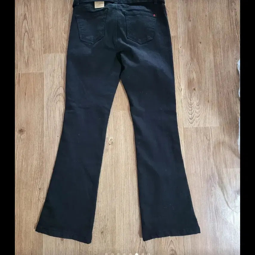 [BUNJANG] Black Belted Bootcut Slacks (Size 55) / 블랙 벨트 부츠컷 슬랙스 55사이즈 새제품