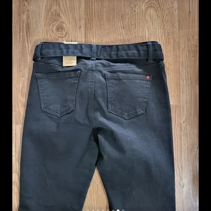 [BUNJANG] Black Belted Bootcut Slacks (Size 55) / 블랙 벨트 부츠컷 슬랙스 55사이즈 새제품