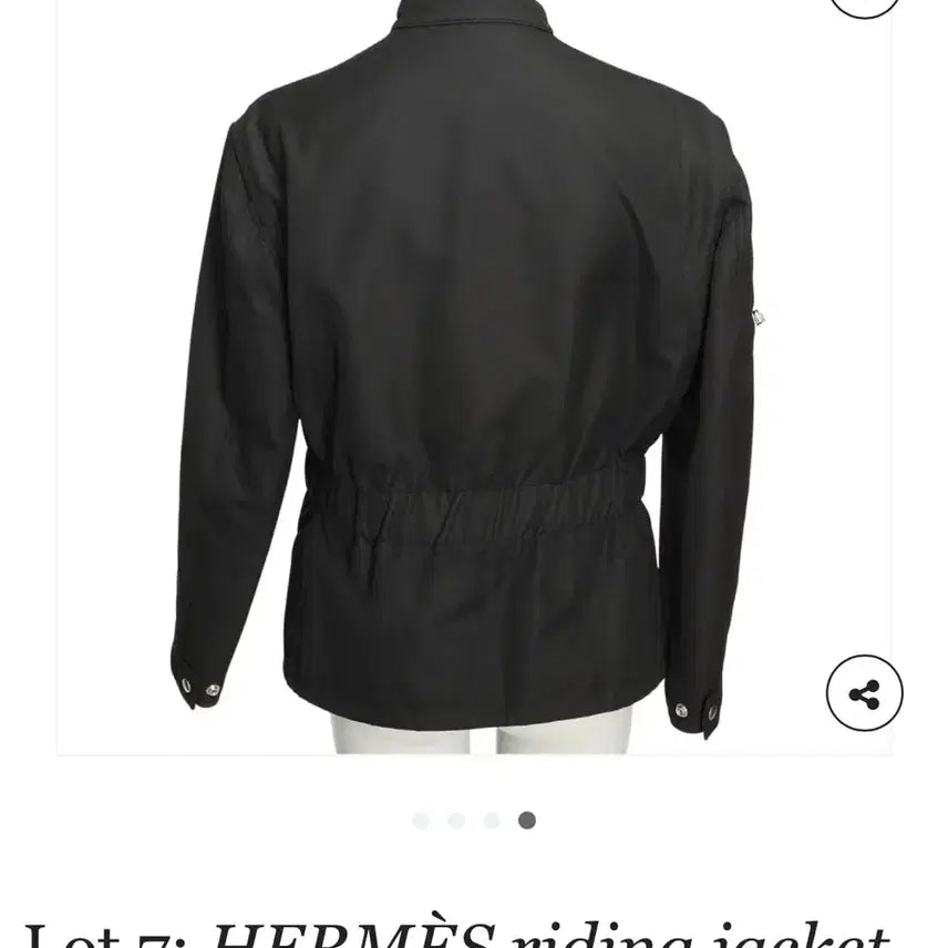 [SOLD OUT] (정품 A급) HERMES 에르메스 폴리아미드 블랙 실크 안감 자켓 M