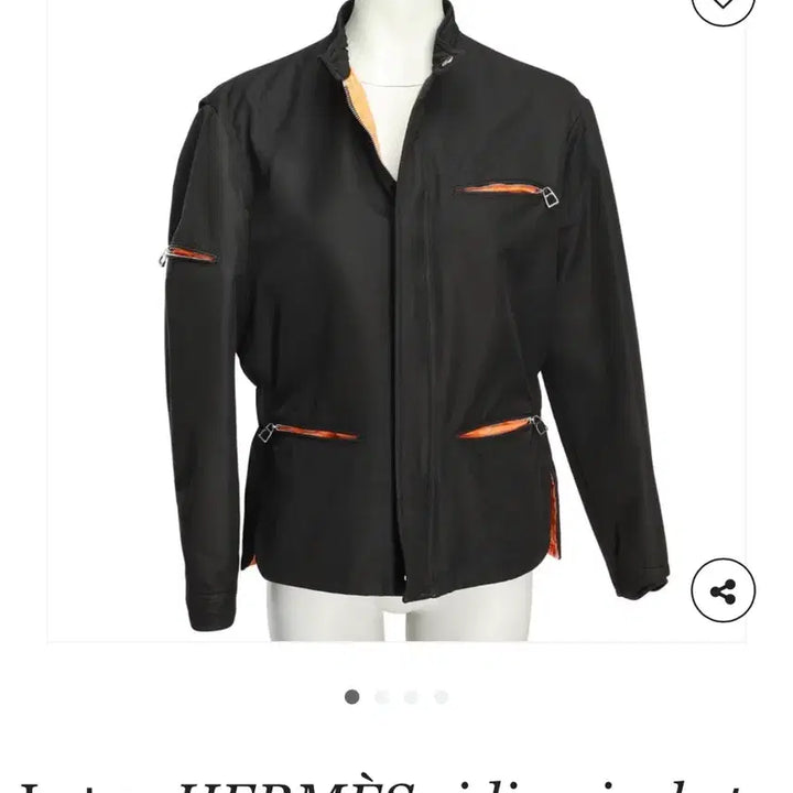 [SOLD OUT] (정품 A급) HERMES 에르메스 폴리아미드 블랙 실크 안감 자켓 M