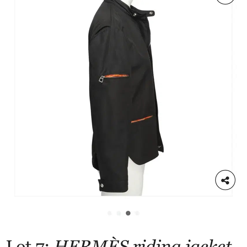 [SOLD OUT] (정품 A급) HERMES 에르메스 폴리아미드 블랙 실크 안감 자켓 M
