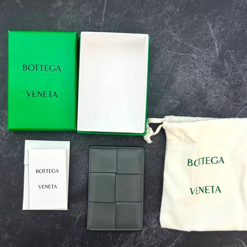 [BUNJANG] Bottega Veneta Card Wallet Gray / 보테가 베네타 카드지갑 그레이