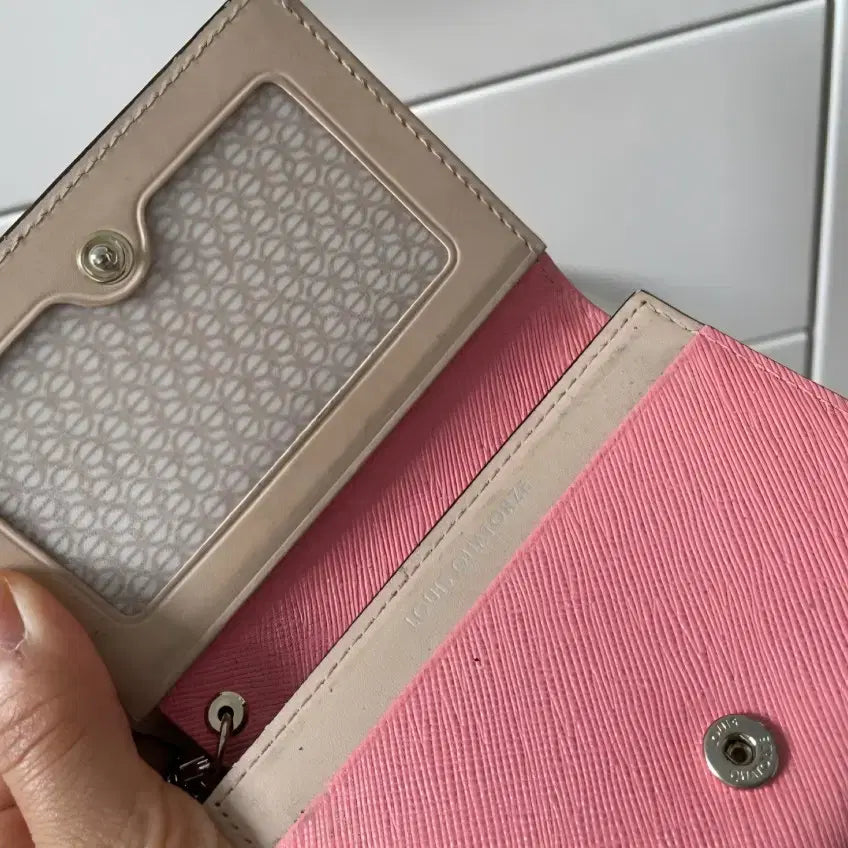 [BUNJANG] Louis Quatorze Pink Bifold Wallet / 정품 루이까도즈 핑크 반지갑