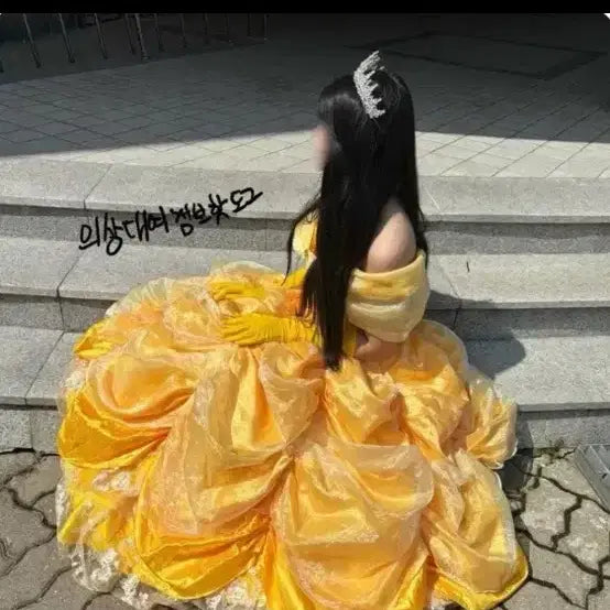 [BUNJANG] Disney Belle Dress Rental / 디즈니 벨 드레스/디즈니공주/드레드대여/벨드레스/졸업사진대여