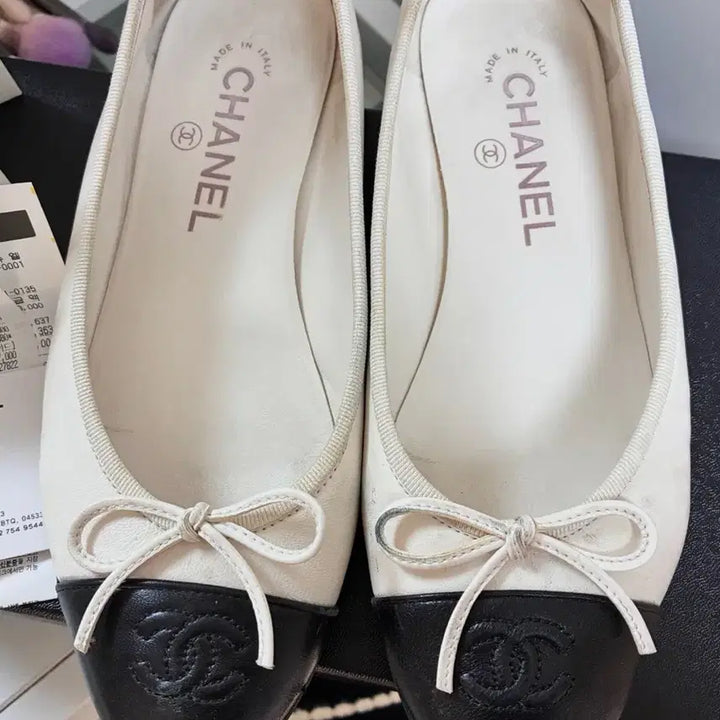 [BUNJANG] Chanel Ballerina Flat Shoes White 37 / [정품] 샤넬 발레리나 플랫 슈즈 37사이즈 화이트